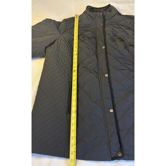 LANDS END Primaloft Quilted Jacket Coat Black Women 24W Insulated Zip Pockets - Picture 15 of 15
